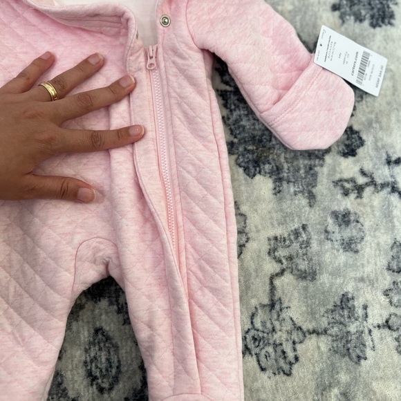 Baby Girl Carter's Quilted Heather Hooded Bunting - Picture 3 of 6